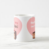 キュートチョコレートケーキおもしろい引用文 コーヒーマグカップ (中央)