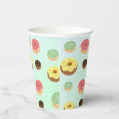 キュートチョコレートストロベリードーナツ柄誕生日 紙コップ (右)