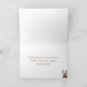 キュートチョコレートバニーとイースターエッグハッピーイースター シーズンカード (内部)