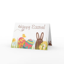 キュートチョコレートバニーとイースターエッグハッピーイースター