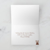 キュートチョコレートバニーとイースターエッグ誕生日 カード (内部)