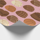 キュートチョコレートプラリーンラッピング紙 ラッピングペーパー (角)