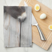 キュートチョコレートベビードンキーフォール キッチンタオル (四つ折り)