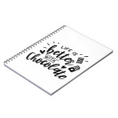 キュートチョコレートラバーチョコホリックグルメダイエット調理師 ノートブック (左側)