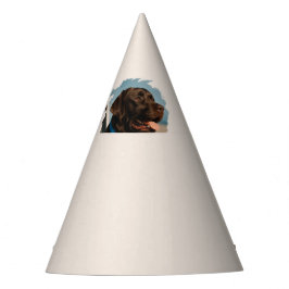 キュートチョコレートラブラドールドッグ – Bailey | ペットのプレゼント パーティーハット