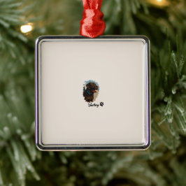 キュートチョコレートラブラドールドッグ – Bailey | ペットのプレゼント メタルオーナメント