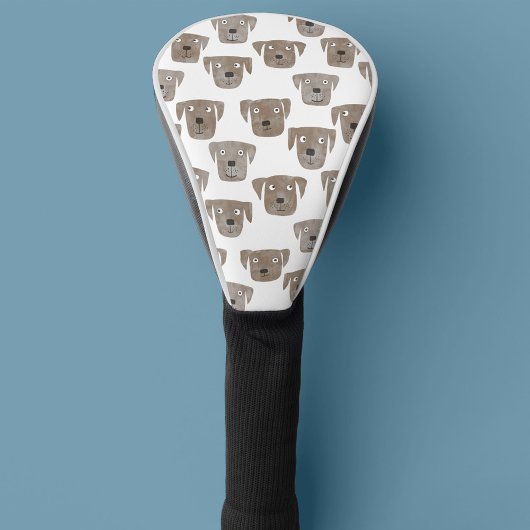 キュートチョコレートラブラドールレトリエバードッグウォーターカラー ゴルフヘッドカバー