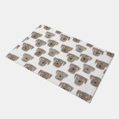 キュートチョコレートラブラドールレトリエバードッグウォーターカラー ドアマット (アングル)