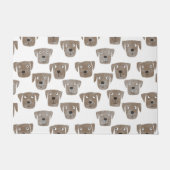 キュートチョコレートラブラドールレトリエバードッグウォーターカラー ドアマット (正面)