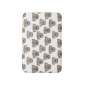 キュートチョコレートラブラドールレトリエバードッグウォーターカラー バスマット (正面縦)