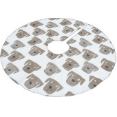 キュートチョコレートラブラドールレトリエバードッグウォーターカラー ブラッシュドポリエステルツリースカート (アングル)