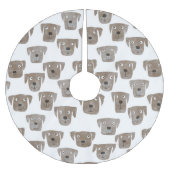 キュートチョコレートラブラドールレトリエバードッグウォーターカラー ブラッシュドポリエステルツリースカート (正面)