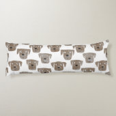 キュートチョコレートラブラドールレトリエバードッグウォーターカラー ボディピロー (裏面)