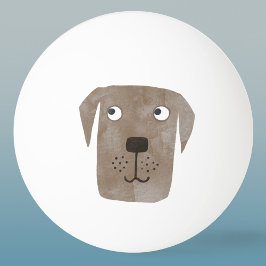 キュートチョコレートラブラドールレトリエバードッグウォーターカラー 卓球ボール