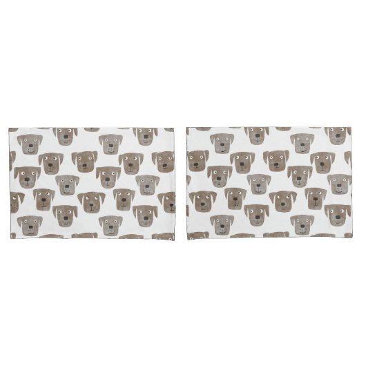 キュートチョコレートラブラドールレトリエバードッグウォーターカラー 枕カバー (フロントセット)