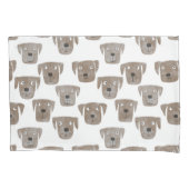 キュートチョコレートラブラドールレトリエバードッグウォーターカラー 枕カバー (正面左)