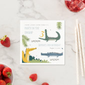 キュートチョムアリゲータースワンプany年齢子供の誕生日 スタンダードカクテルナプキン (インサイチュ)