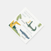 キュートチョムアリゲータースワンプany年齢子供の誕生日 スタンダードカクテルナプキン (角)