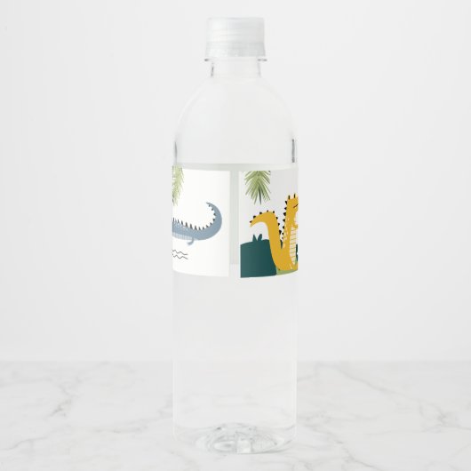 キュートチョムアリゲータースワンプany年齢子供の誕生日 ペットボトルラベル (裏面)