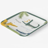 キュートチョムアリゲータースワンプany年齢子供の誕生日 ペーパープレート (傾斜あり)