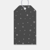 キュートチョーククリスマスツリーズ白黒 ギフトタグ (裏面)