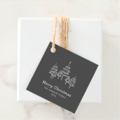 キュートチョーククリスマスツリーズ白黒 フェイバータグ (インサイチュ)