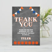 キュートチョークボードスポーツバスケットボール誕生日 サンキューカード (スタンド正面)