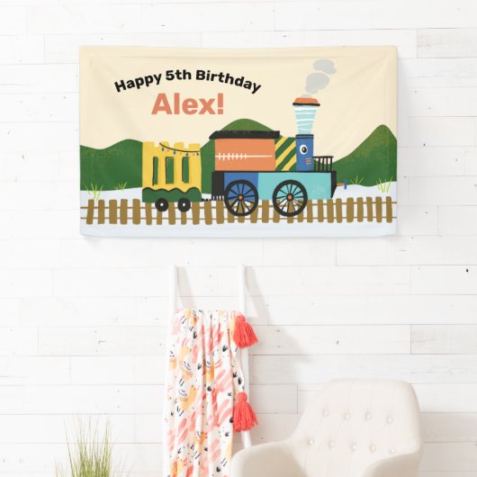 キュートチョーショートレイン子供の誕生日パーティーバナー 横断幕 (インサイチュ)