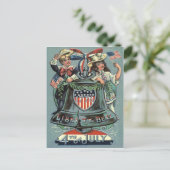 キュートチルドレンズリバティーベルリースリボン ポストカード (スタンド正面)