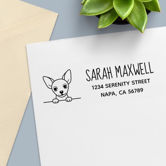 キュートチワホアドッグ差出人住所 セルフインキングスタンプ