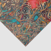 キュートチワワドッグアートティール（緑がかった色）ブラウンポートレート 薄葉紙 (詳細)