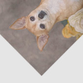 キュートチワワドッグフローラアートペットポートレート 薄葉紙 (詳細)