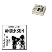 キュートチワワ差出人住所ラバースタンプ ラバースタンプ (押印)