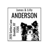 キュートチワワ差出人住所ラバースタンプ ラバースタンプ (インプリント)