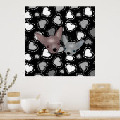 キュートチワワ顔 ポスター (キッチン)