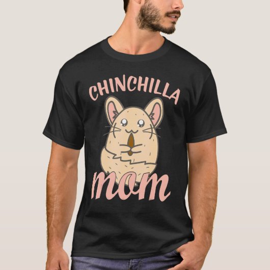 キュートチンチラママデザイン Tシャツ (正面)