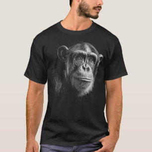 キュートチンパンジーモンキープリメイトポートレートチンプ Tシャツ