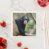 キュートチンパンジー誕生日 スタンダードカクテルナプキン (インサイチュ)