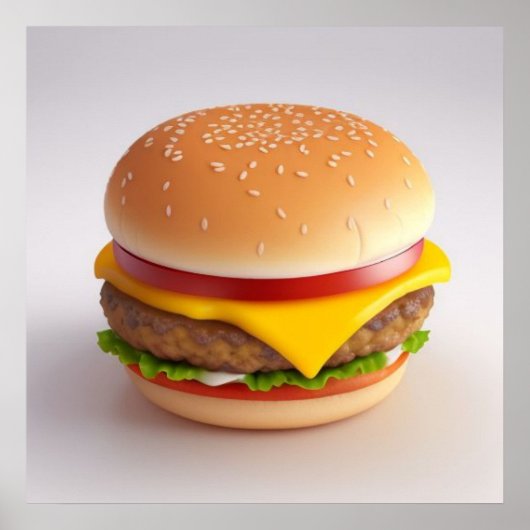 キュートチーズバーガースケッチ ポスター (正面)