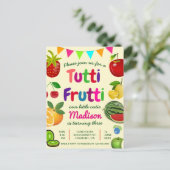キュートッティフルーティサマーバースデーパーティー インビテーションポストカード (スタンド正面)