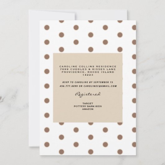 キュートツインズボーイズベビーシャワー招待状 招待状 (裏面)