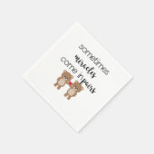 キュートツインベアベビー スタンダードカクテルナプキン (角)