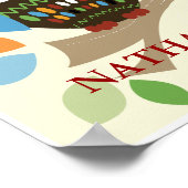 キュートツリートップスフクロウ子供部屋プリント ポスター (角)