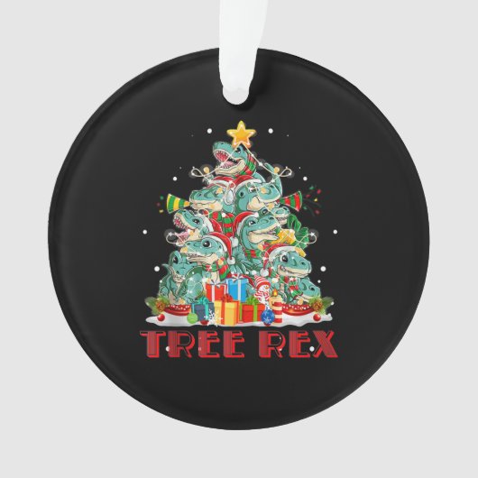 キュートツリーレックスTレックス恐竜クリスマスツリーライト オーナメント (正面)