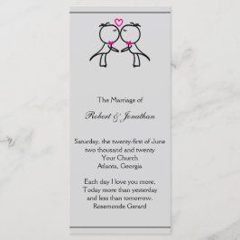 キュートツーグルームズキスをするゲイ結婚式 プログラム