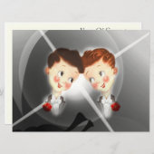 キュートツーグルームズゲイ結婚式招待状 招待状 (正面/裏面)
