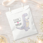 キュートティラノサウルスレックス恐竜の玩具誕生日 フェイバーバッグ (クリップ留めされた状態)