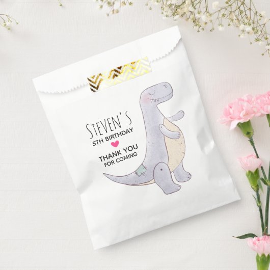 キュートティラノサウルスレックス恐竜の玩具誕生日 フェイバーバッグ (封をした状態)