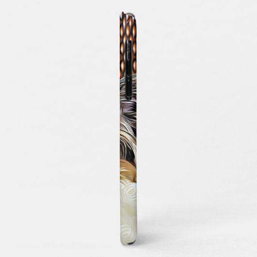 キュートティーカップヨークシャーテリアヨークシャーテリアデジタルアート Case-Mate iPhoneケース (裏面/左)