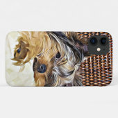キュートティーカップヨークシャーテリアヨークシャーテリアデジタルアート Case-Mate iPhoneケース (裏面(横))